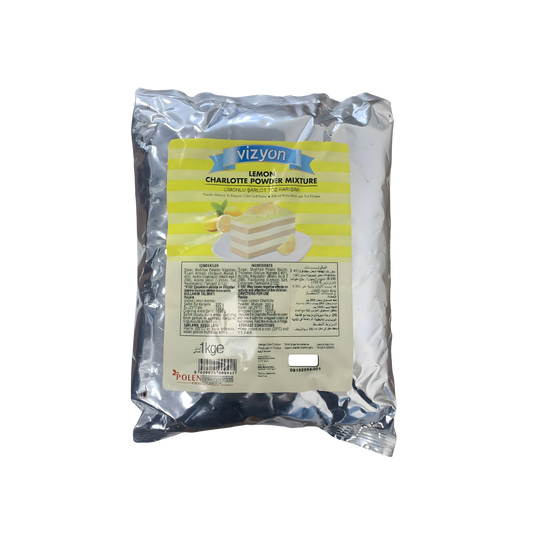 Vizyon Lemon Charlotte Mousse Powder 11 lbs  (2.2lbx5 Sachets) – Professional Cake & Pastry Filling Mix