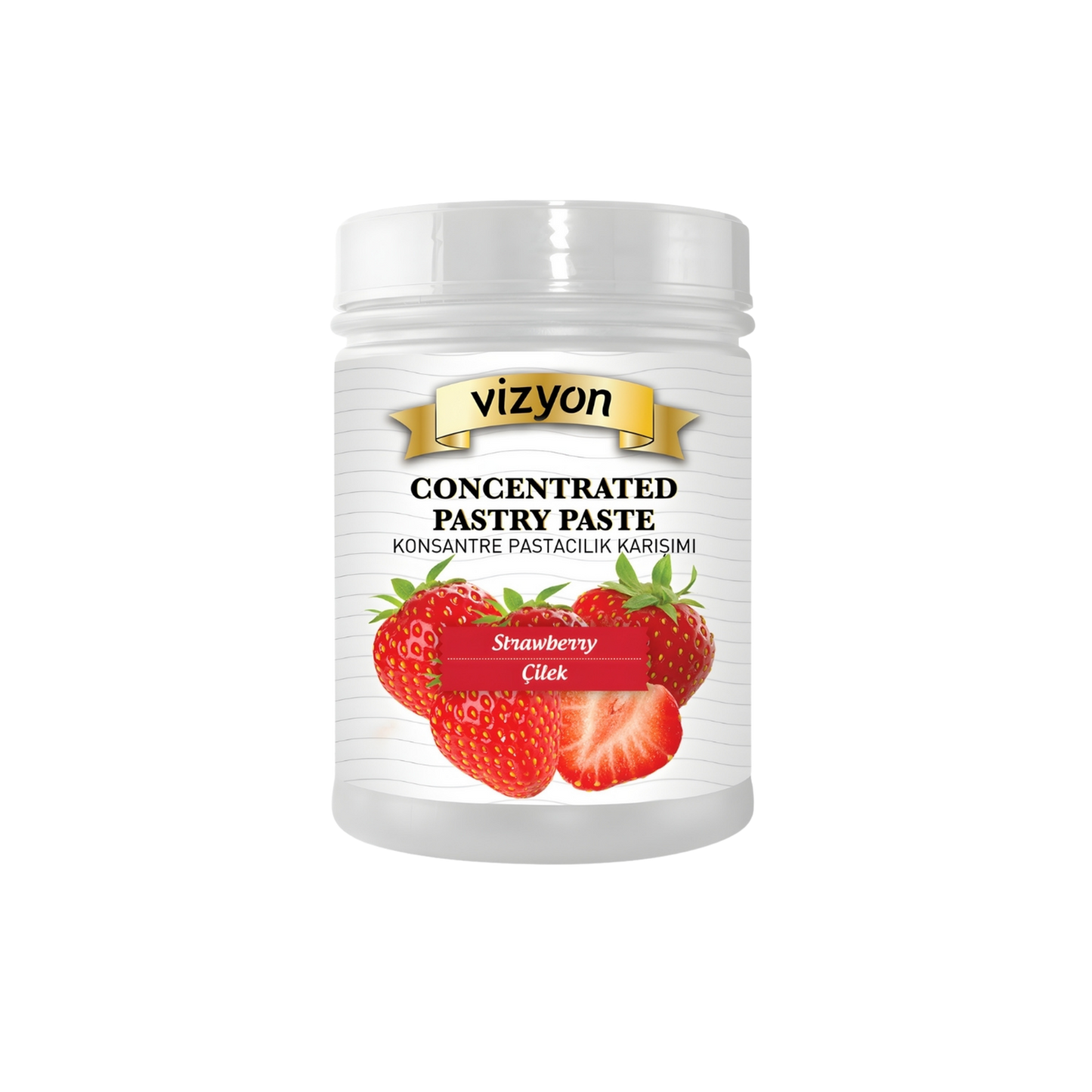 Vizyon Strawberry Concentrated Pastry Paste - 2.20 lbs