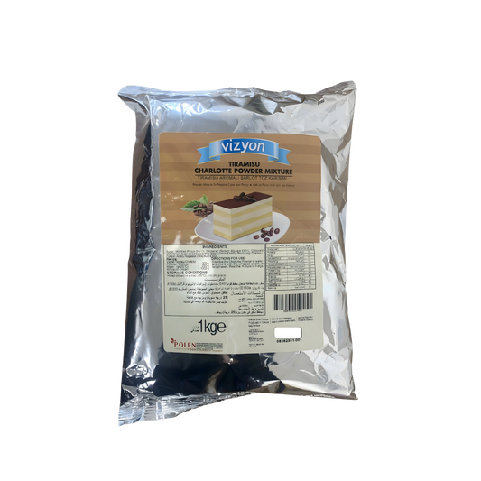 Vizyon Tiramisu Charlotte Mousse Powder 11 lbs  (2.2lbx5 Sachets) – Professional Cake & Pastry Filling Mix