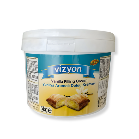 Vizyon Bake-Stable Vanilla Pastry Filling 13.23 lbs - Ready-to-Use