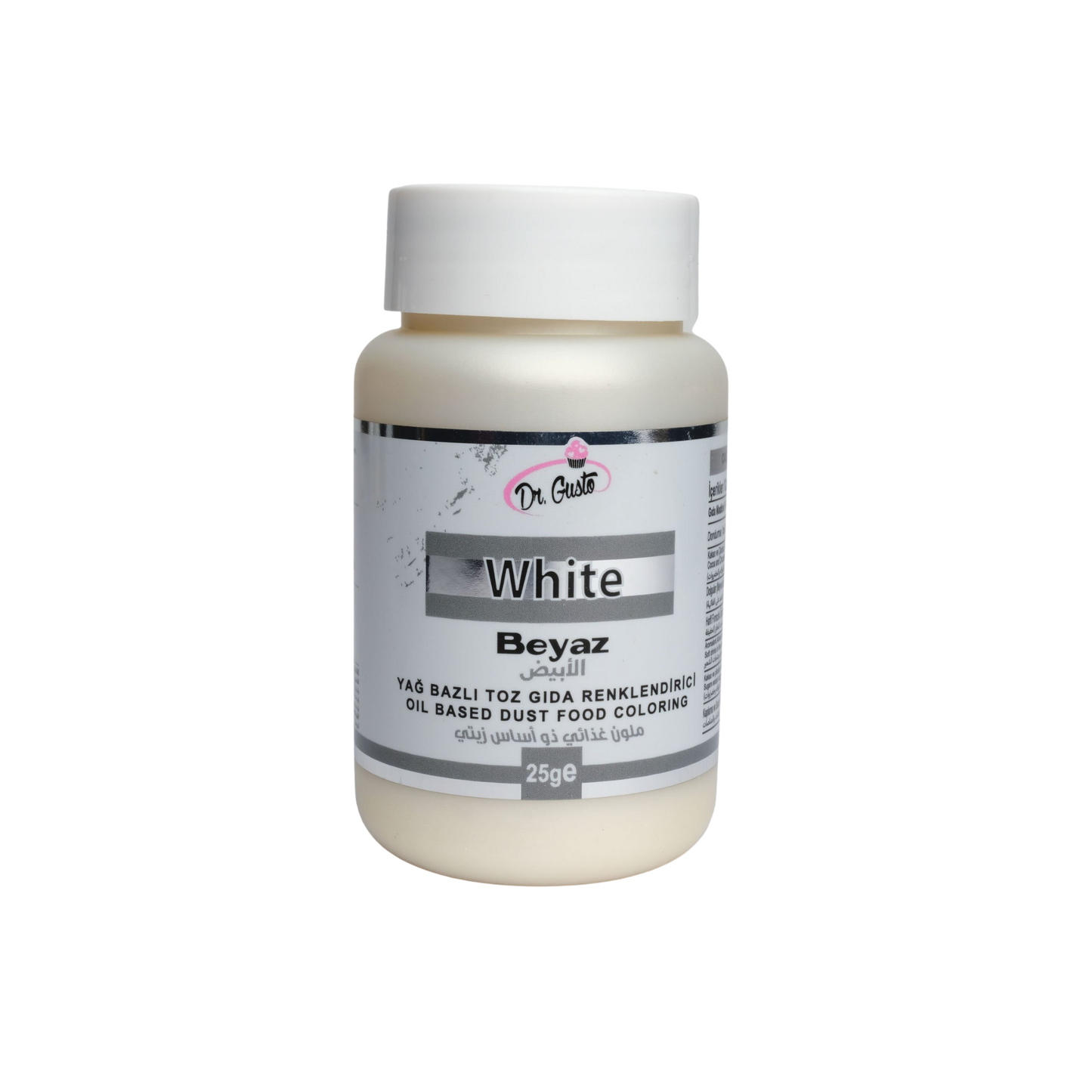 Dr. Gusto White Oil-Based Food Coloring Powder 0.88 oz
