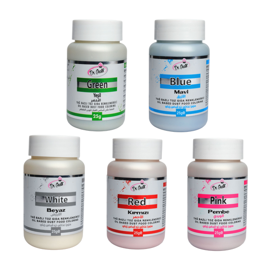 Dr. Gusto Oil-Based Food Coloring Powder Set - 5 Pack x 0.88 oz