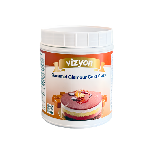 Vizyon Caramel Glamour Cold Glaze - 2.2 lbs - Ready-to-Use Mirror Effect